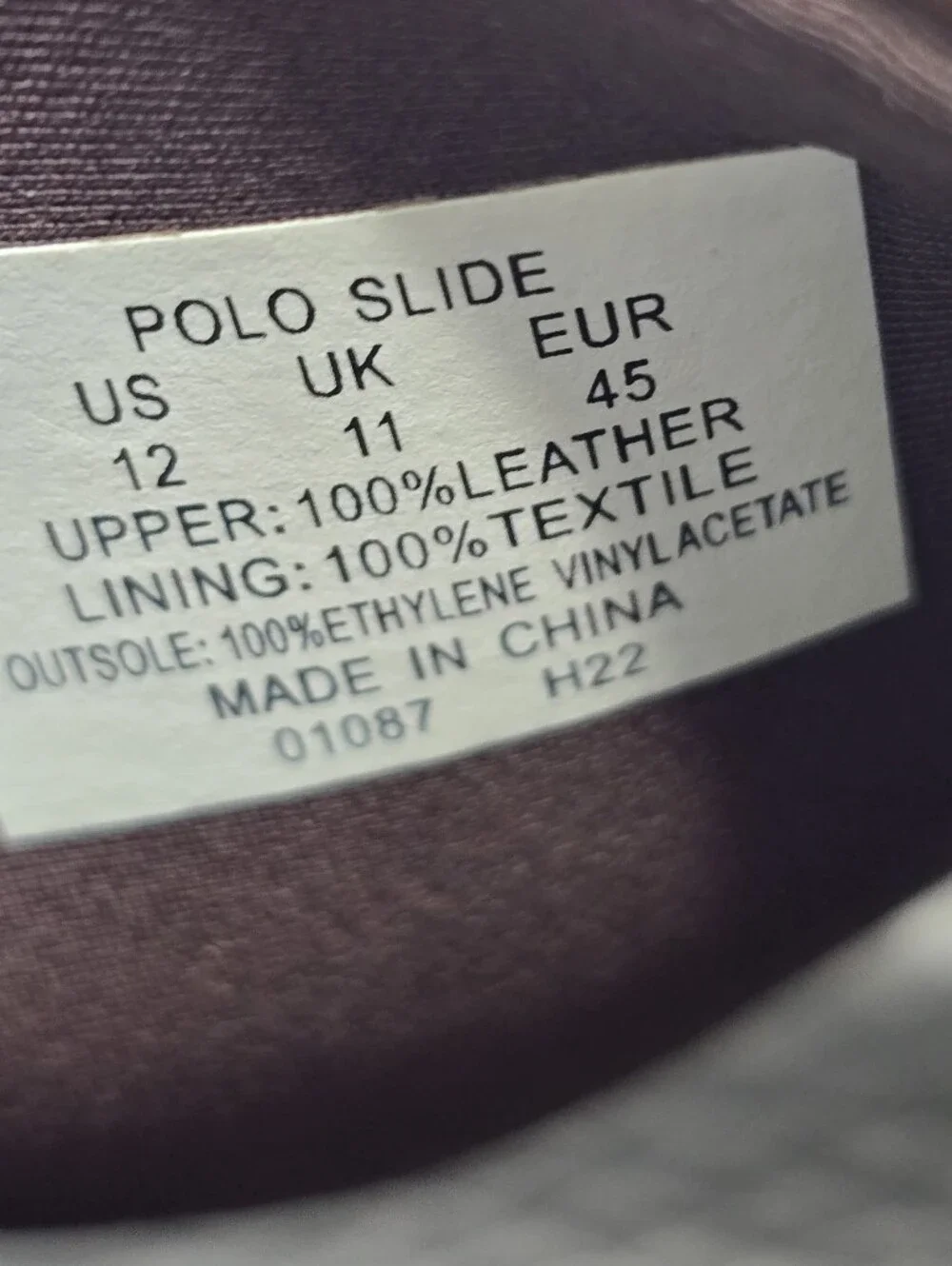 Polo by Ralph Lauren Signature Pony Men’s Brown Leather Slide Sandals Size 12